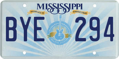 MS license plate BYE294