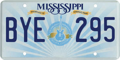MS license plate BYE295