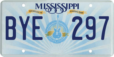 MS license plate BYE297