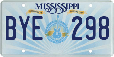 MS license plate BYE298