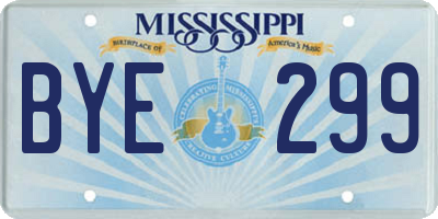MS license plate BYE299