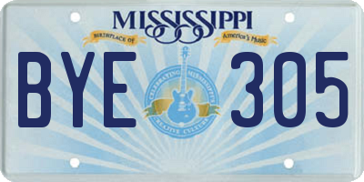 MS license plate BYE305