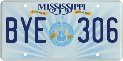MS license plate BYE306