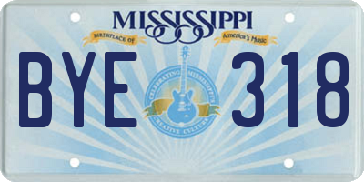 MS license plate BYE318