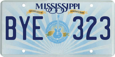 MS license plate BYE323
