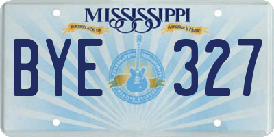 MS license plate BYE327