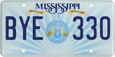 MS license plate BYE330