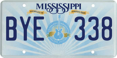MS license plate BYE338