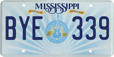 MS license plate BYE339