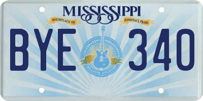 MS license plate BYE340