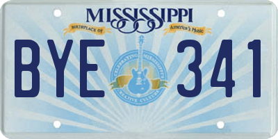 MS license plate BYE341