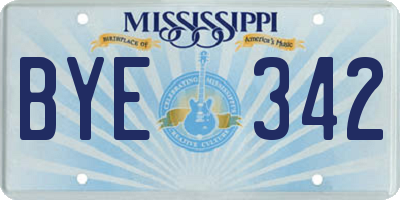 MS license plate BYE342