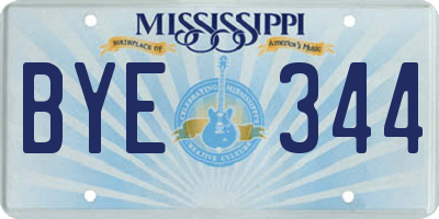 MS license plate BYE344