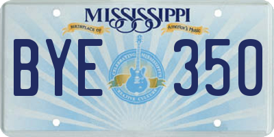 MS license plate BYE350