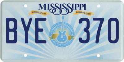 MS license plate BYE370
