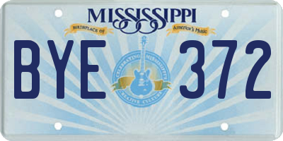 MS license plate BYE372