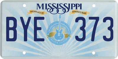 MS license plate BYE373
