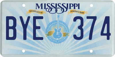 MS license plate BYE374