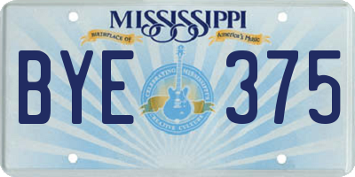 MS license plate BYE375