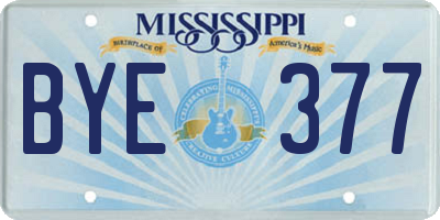 MS license plate BYE377
