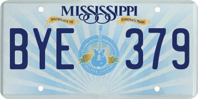 MS license plate BYE379