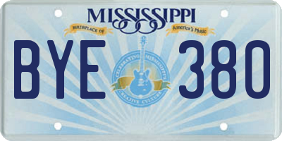 MS license plate BYE380