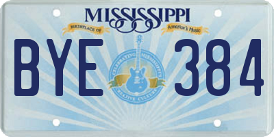 MS license plate BYE384