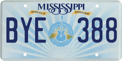 MS license plate BYE388