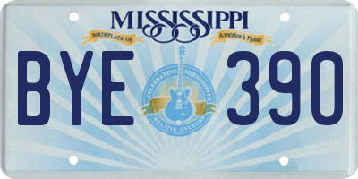 MS license plate BYE390