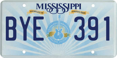 MS license plate BYE391