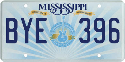 MS license plate BYE396