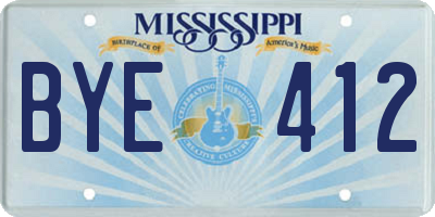 MS license plate BYE412