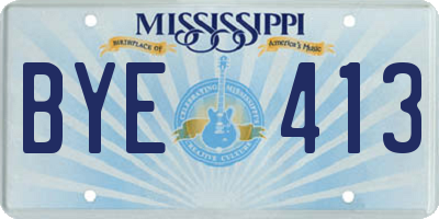 MS license plate BYE413