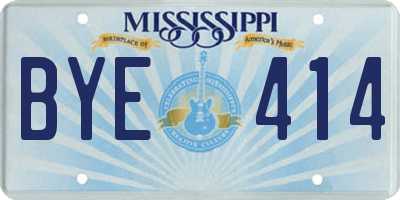 MS license plate BYE414