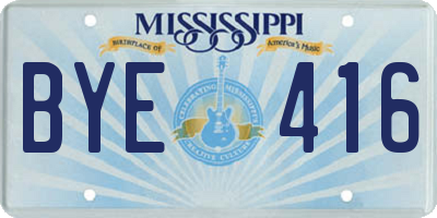 MS license plate BYE416