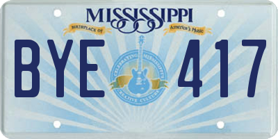 MS license plate BYE417