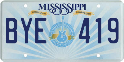 MS license plate BYE419