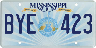 MS license plate BYE423