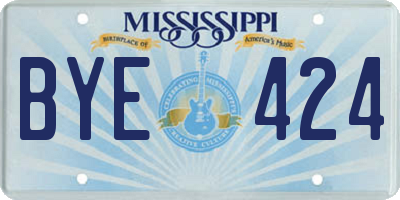 MS license plate BYE424