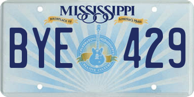 MS license plate BYE429