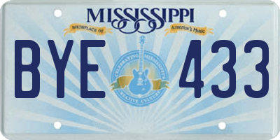 MS license plate BYE433