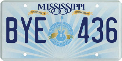 MS license plate BYE436