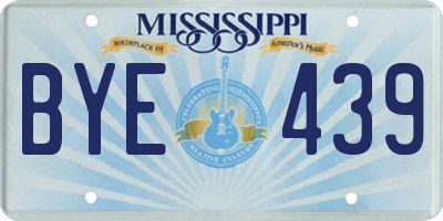 MS license plate BYE439
