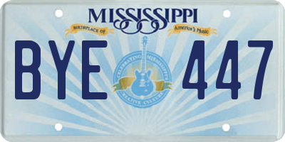 MS license plate BYE447
