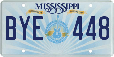 MS license plate BYE448