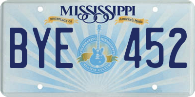 MS license plate BYE452