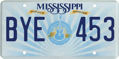 MS license plate BYE453