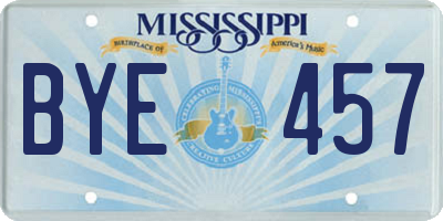 MS license plate BYE457