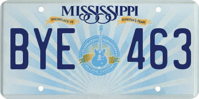 MS license plate BYE463