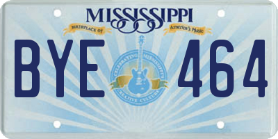 MS license plate BYE464